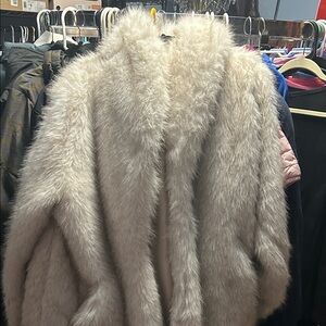 Wild Fable Cream Faux Fur Jacket